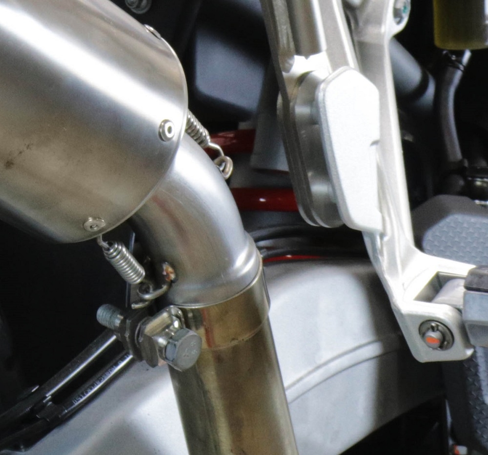 Exhaust compatible with Aprilia Tuareg 660 2021-2024, Furore Evo4 Nero, Homologated legal slip-on exhaust including removable db killer and link pipe
