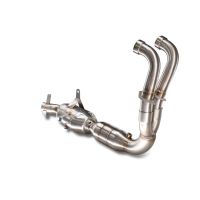 Esapament GPR compatibil cu Aprilia RS 457 2024 Sistem complet de evacuare Racing, inclusiv db killer detașabil,Ghost Inox