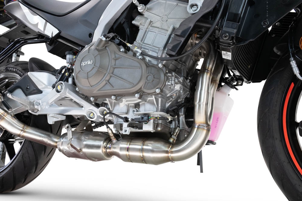 Esapament GPR compatibil cu Aprilia RS 457 2024 Sistem complet de evacuare legal omologat, inclusiv db killer și catalizator detașabil,M3 Black Titanium