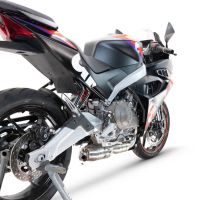 Esapament GPR compatibil cu Aprilia RS 457 2024 Sistem complet de evacuare Racing, inclusiv db killer detașabil,Ghost Inox