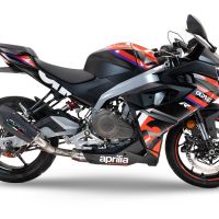 ApriliaRS 4572024Sistem complet de evacuare legal omologat, inclusiv db killer și catalizator detașabilNew Gpe Black titanium
