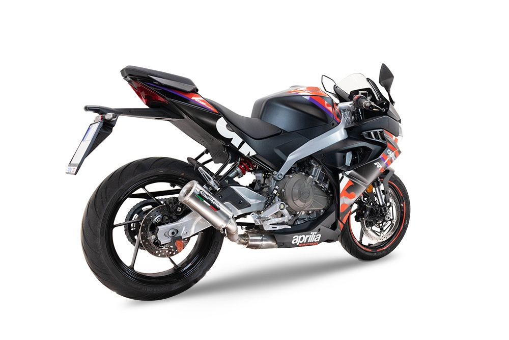 Esapament GPR compatibil cu Aprilia RS 457 2024 Sistem complet de evacuare legal omologat, inclusiv db killer și catalizator detașabil,M3 Inox 