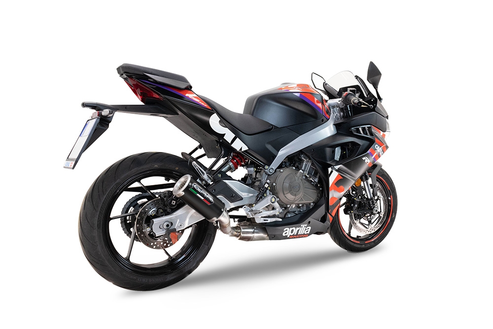 Esapament GPR compatibil cu Aprilia RS 457 2024 Sistem complet de evacuare Racing, inclusiv db killer detașabil,M3 Black Titanium