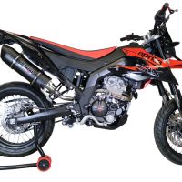 Esapament GPR compatibil cu Aprilia Sx 125 2018 Evacuare slip-on omologata, inclusiv db killer detașabil, cot de legătură și catalizator,Furore Evo4 Poppy