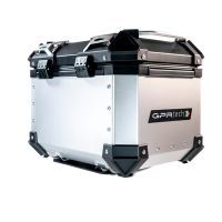GPR TECH TOP CASE ALPI-TECH 26 LT. SILVER Top case in aluminum,including soft backrest, silver color with universal plate  Capacity 26 LT.