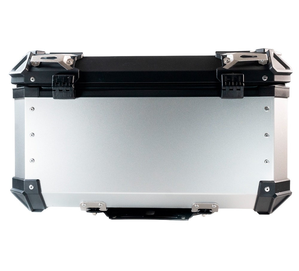Top case GPR TECH  Bmw F 800 Gs 2008/2015 Zilver Topcase din aluminiu, culoare argintie, cu placă specifică inclusă Capacitate 55 litri.