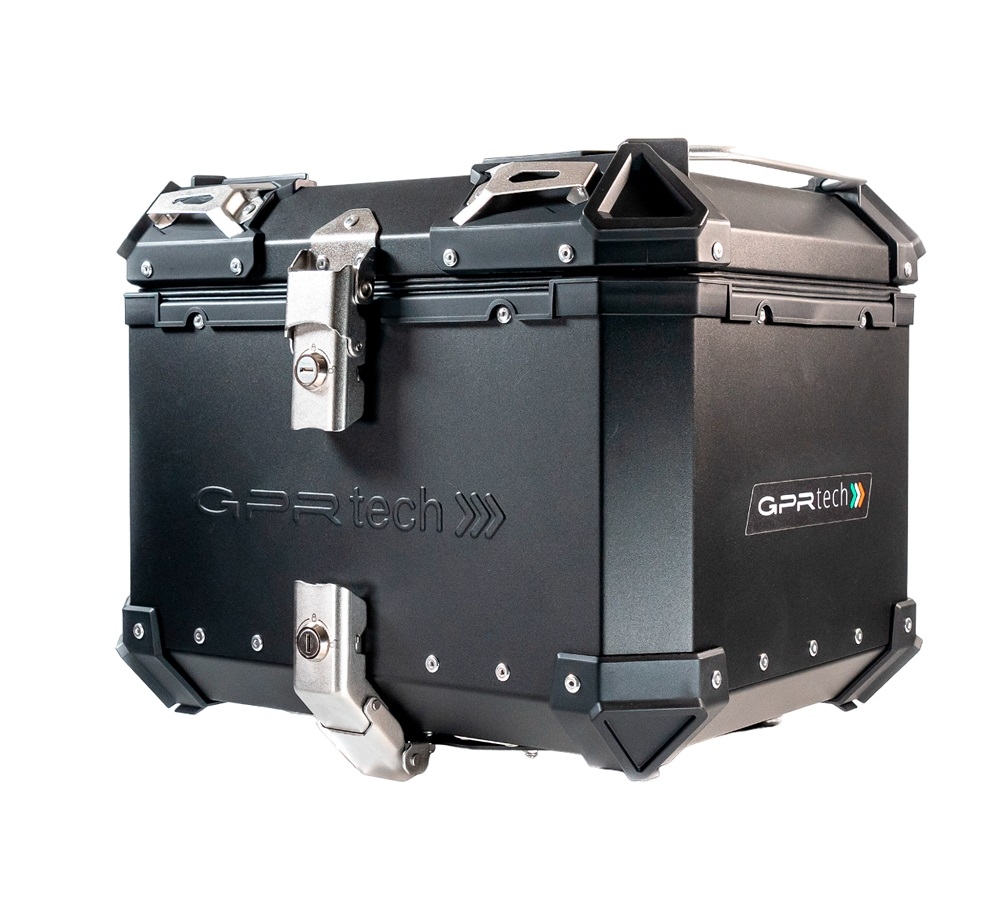 Top case GPR TECH  Bmw F 650 Gs Twin 2008/2018 Zwart Topcase din aluminiu, culoare neagră, cu placă specifică inclusă Capacitate 35 litri.