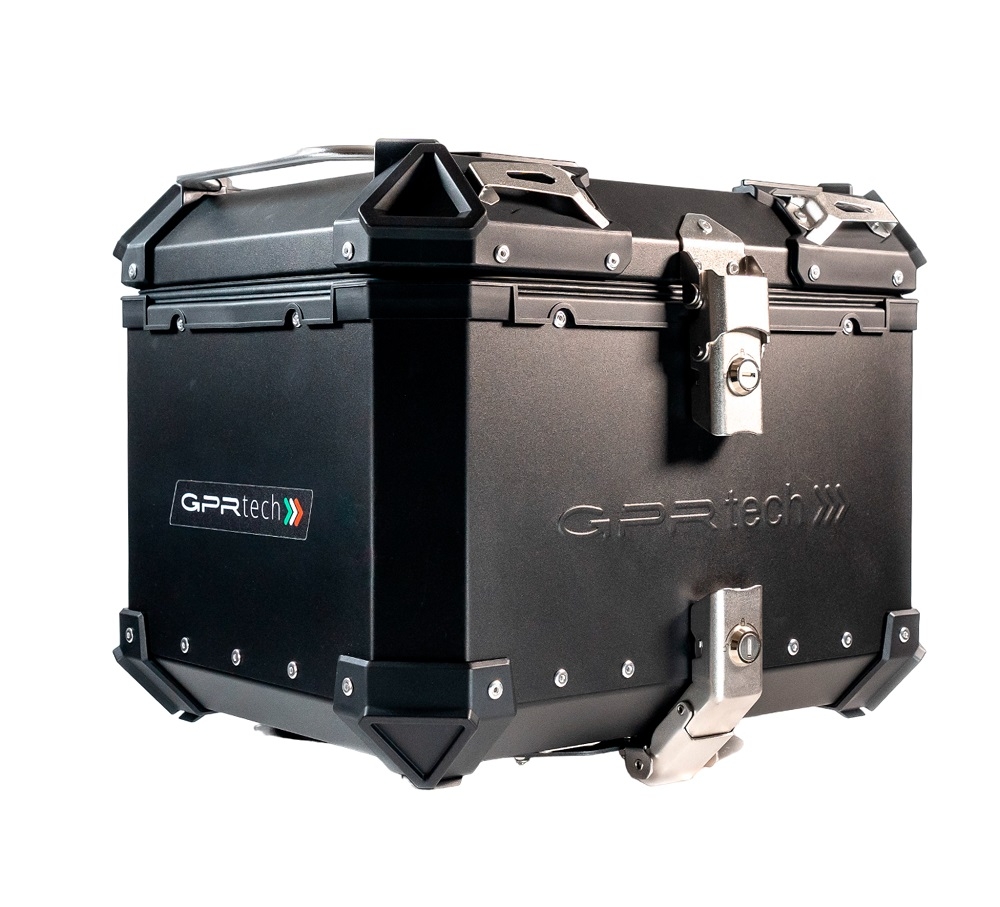 Top case GPR TECH  Bmw F 650 Gs Twin 2008/2018 Zwart Topcase din aluminiu, culoare neagră, cu placă specifică inclusă Capacitate 35 litri.