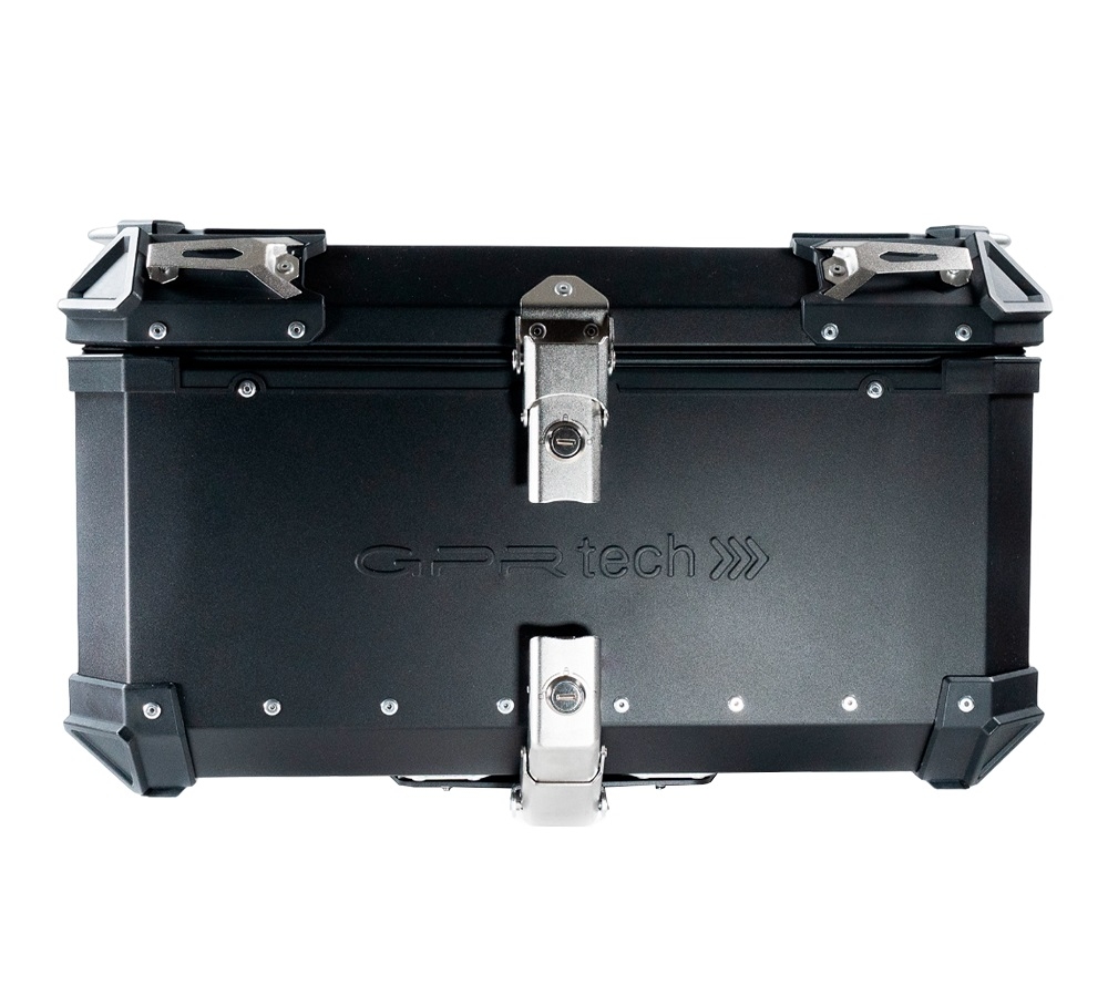 Top case GPR TECH  Bmw F 800 Gs 2008/2015 Zwart Topcase din aluminiu, culoare neagră, cu placă specifică inclusă Capacitate 55 litri.