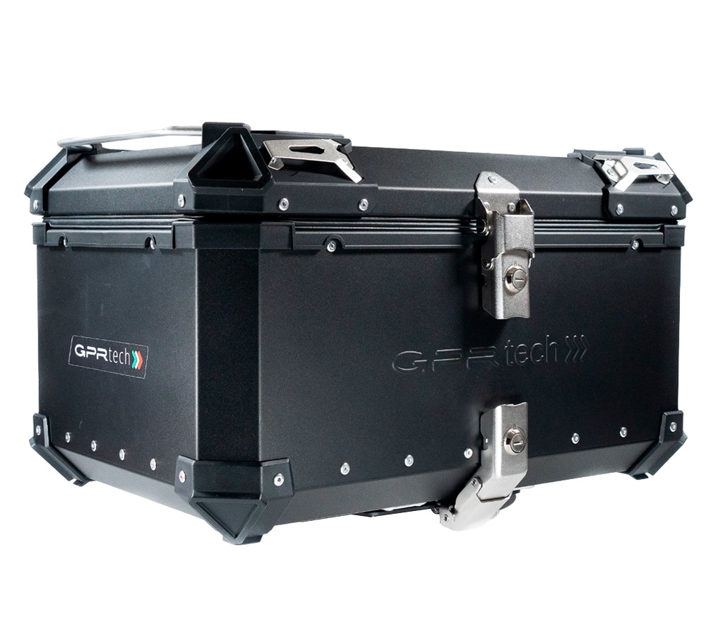 Top case GPR TECH  Bmw F 800 Gs 2008/2015 Zwart Topcase din aluminiu, culoare neagră, cu placă specifică inclusă Capacitate 55 litri.
