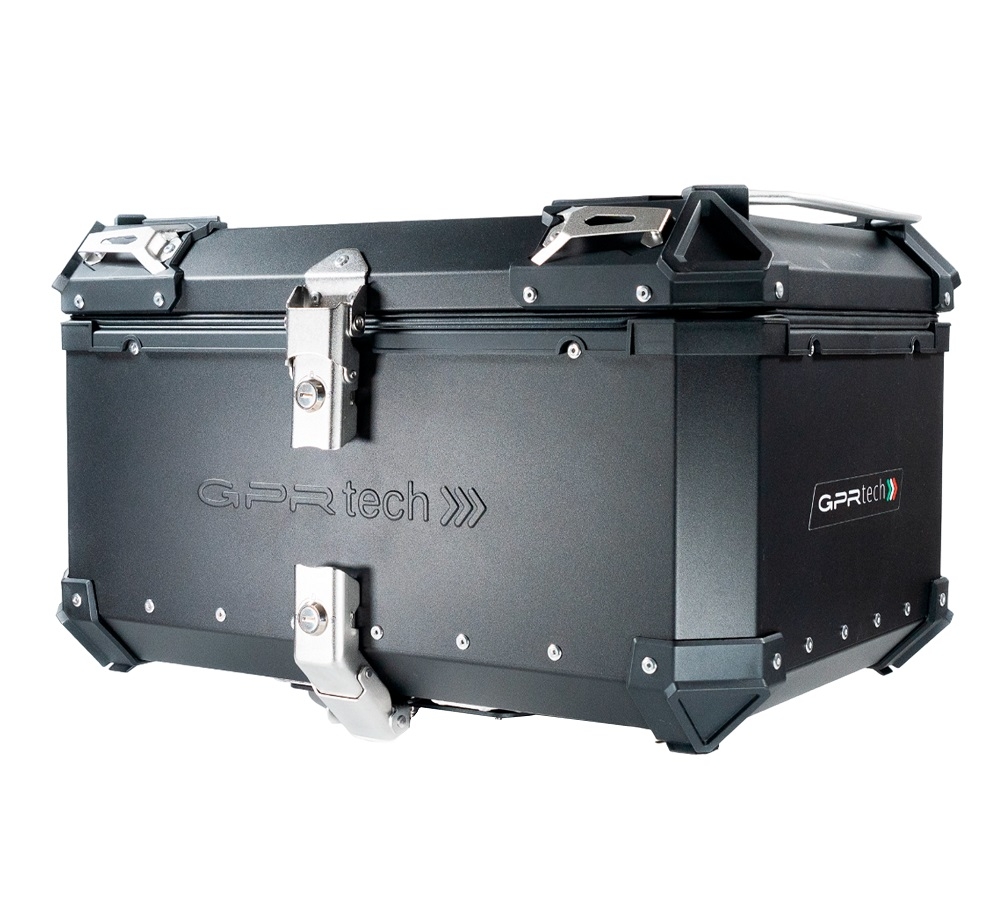 Top case GPR TECH  Bmw F 800 Gs 2008/2015 Zwart Topcase din aluminiu, culoare neagră, cu placă specifică inclusă Capacitate 55 litri.