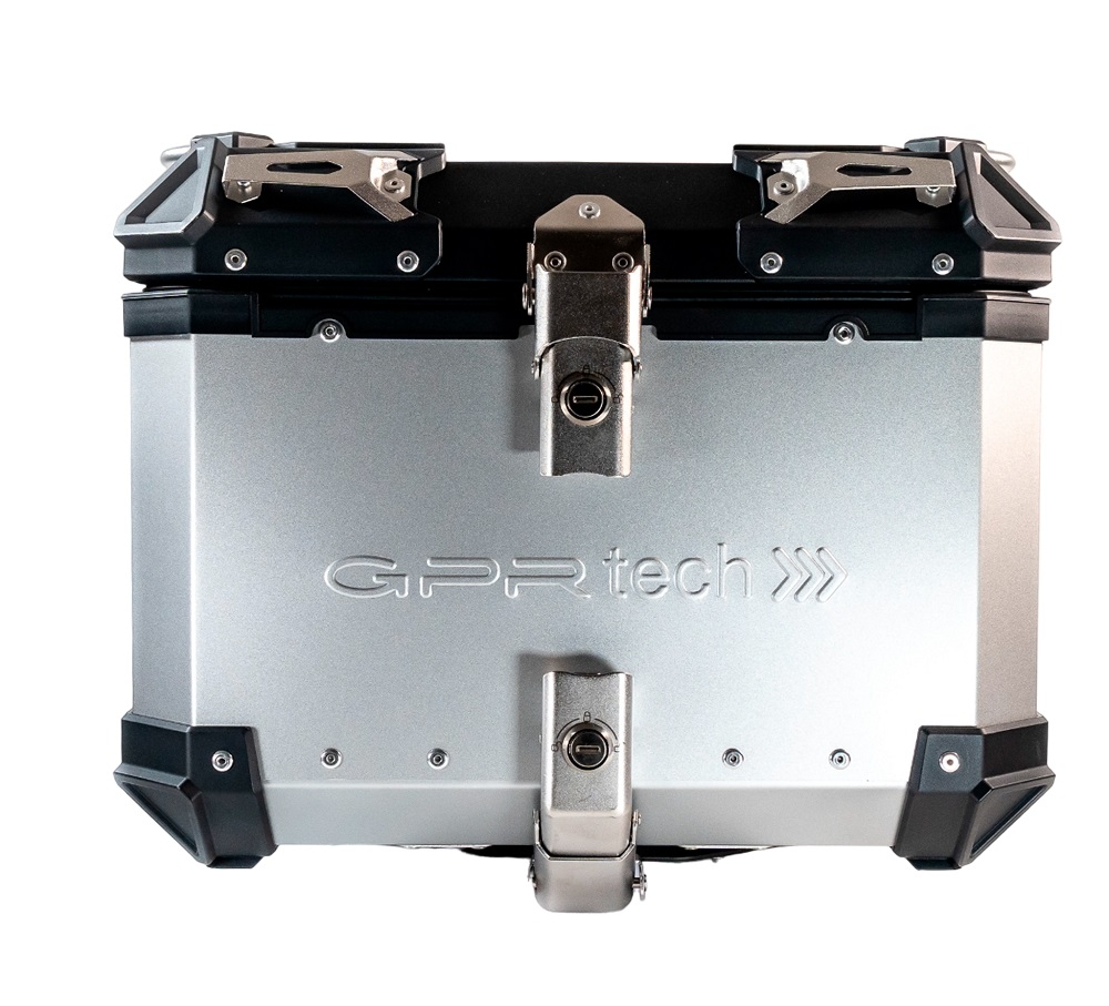 Top case GPR TECH  Bmw F 800 Gs 2008/2015 Zilver Topcase din aluminiu, culoare argintie, cu placă specifică inclusă Capacitate 45 litri.