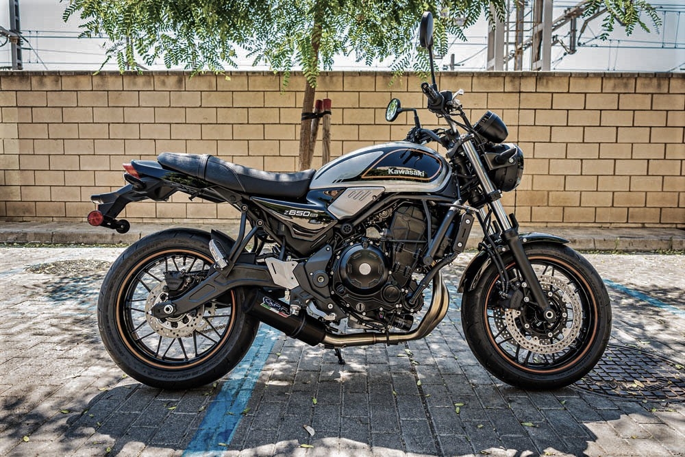 Esapament GPR compatibil cu Kawasaki Z 650 RS 2021 Amortizor omologat pentru zgomot, inclusiv linie completă, db killer și catalizator conform pentru inspecție,M3 Black Titanium