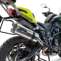 Esapament GPR compatibil cu Benelli Trk 702  2023 Evacuare slip-on omologata, inclusiv db killer detașabil și cot de legătură,Dual Inox