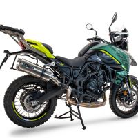 Esapament GPR compatibil cu Benelli Trk 702  2023 Evacuare slip-on omologata, inclusiv db killer detașabil și cot de legătură,Dual Inox