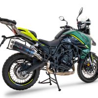 Esapament GPR compatibil cu Benelli Trk 702  2023 Evacuare slip-on omologata, inclusiv db killer detașabil și cot de legătură,Dual Poppy
