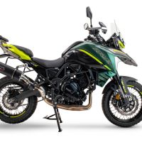 Esapament GPR compatibil cu Benelli Trk 702 X 2023 Evacuare slip-on omologata, inclusiv db killer detașabil și cot de legătură,Furore Evo4 Nero