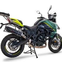Esapament GPR compatibil cu Benelli Trk 702 X 2023 Evacuare slip-on omologata, inclusiv db killer detașabil și cot de legătură,Furore Evo4 Nero