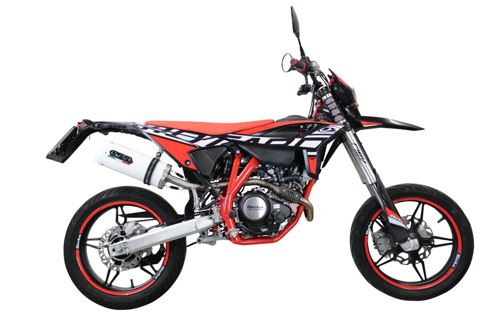 Esapament GPR compatibil cu Beta RR 125 4T Motard 2021 Evacuare slip-on omologata, inclusiv db killer detașabil, cot de legătură și catalizator,Albus Evo4