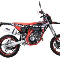 Esapament GPR compatibil cu Beta RR 125 4T Motard 2021 Evacuare slip-on omologata, inclusiv db killer detașabil, cot de legătură și catalizator,Albus Evo4