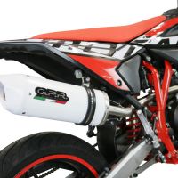 Esapament GPR compatibil cu Beta RR 125 4T Motard 2021 Evacuare slip-on omologata, inclusiv db killer detașabil, cot de legătură și catalizator,Albus Evo4