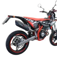 Esapament GPR compatibil cu Beta RR 125 4T Motard 2021 Evacuare slip-on omologata, inclusiv db killer detașabil, cot de legătură și catalizator,Furore Evo4 Nero