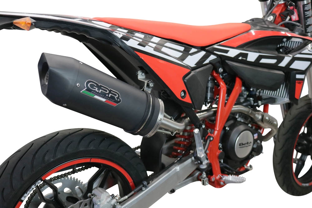 Esapament GPR compatibil cu Beta RR 125 4T Motard 2021 Evacuare slip-on omologata, inclusiv db killer detașabil, cot de legătură și catalizator,Furore Evo4 Nero
