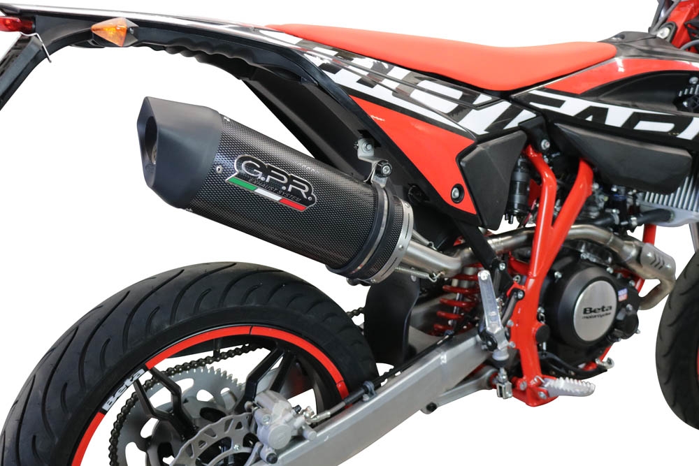 Esapament GPR compatibil cu Beta RR 125 4T Enduro 2021 Evacuare slip-on omologata, inclusiv db killer detașabil, cot de legătură și catalizator,Furore Evo4 Poppy