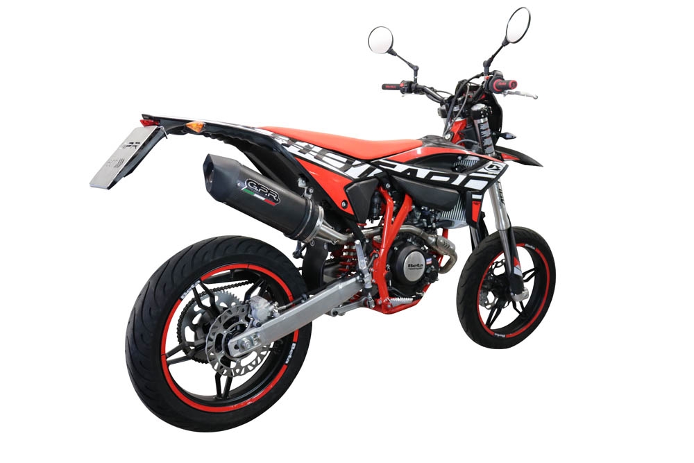Esapament GPR compatibil cu Beta RR 125 4T Enduro 2021 Evacuare slip-on omologata, inclusiv db killer detașabil, cot de legătură și catalizator,Furore Evo4 Poppy