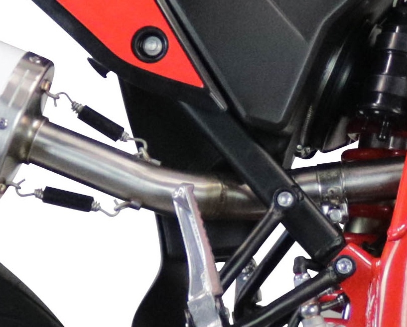 Esapament GPR compatibil cu Beta RR 125 4T Enduro 2021 Evacuare slip-on omologata, inclusiv db killer detașabil, cot de legătură și catalizator,Furore Evo4 Poppy