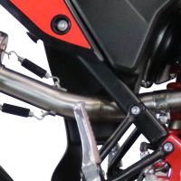 Esapament GPR compatibil cu Beta RR 125 4T Enduro 2021 Evacuare slip-on omologata, inclusiv db killer detașabil, cot de legătură și catalizator,Furore Evo4 Poppy