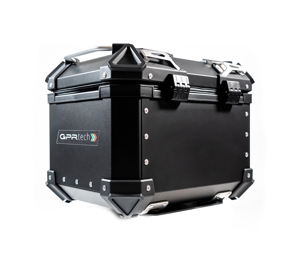 Top case GPR TECH  Bmw G 310 Gs 2022/2024 e5 Zwart Topcase din aluminiu, culoare neagră, cu placă specifică inclusă Capacitate 26 litri.