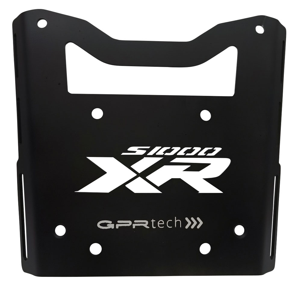 GPR TECH ile uyumlu  Bmw S 1000 XR - M 2020/2024 e5 Zwart Placă de montare specifică pentru Top Case ALPITECH 35 LT compatibil cu portbagajul original, fabricat din oțel inoxidabil cu 4 puncte de ancorare