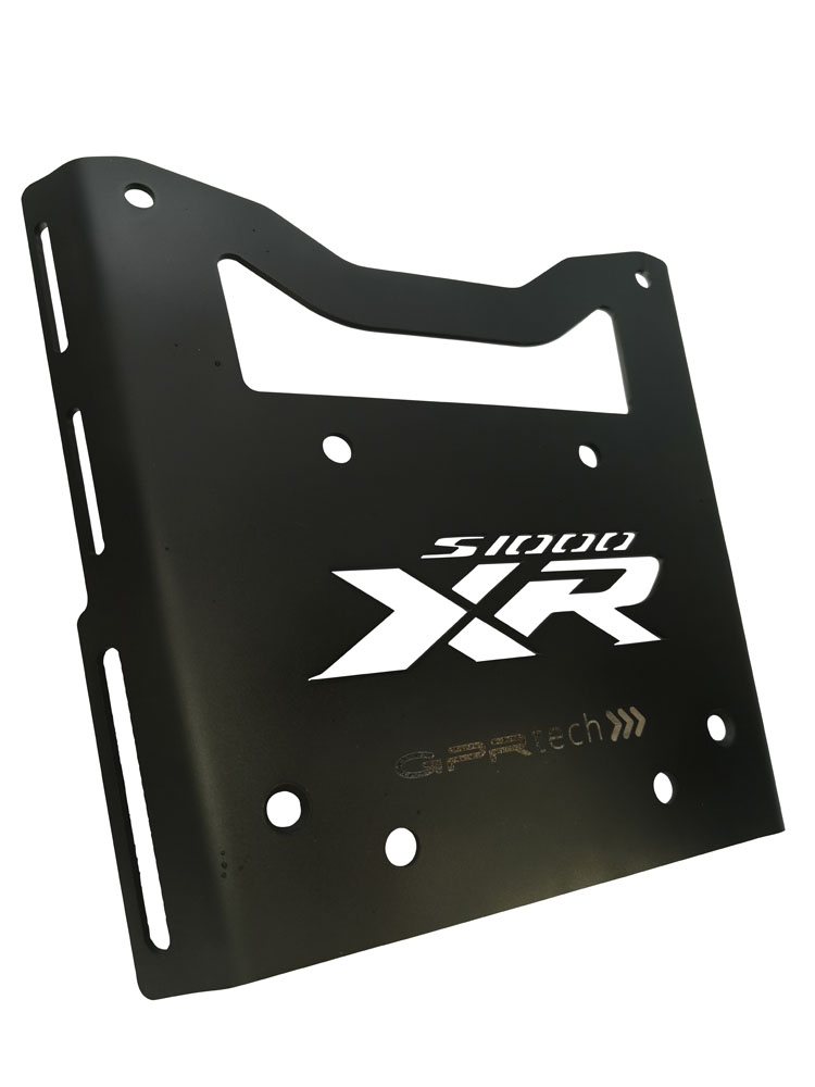 GPR TECH ile uyumlu  Bmw S 1000 XR - M 2020/2024 e5 Zwart Placă de montare specifică pentru Top Case ALPITECH 35 LT compatibil cu portbagajul original, fabricat din oțel inoxidabil cu 4 puncte de ancorare