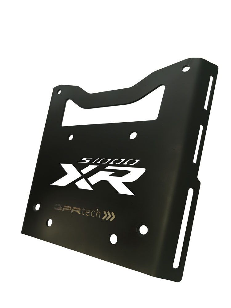 GPR TECH ile uyumlu  Bmw S 1000 XR - M 2020/2024 e5 Zwart Placă de montare specifică pentru Top Case ALPITECH 35 LT compatibil cu portbagajul original, fabricat din oțel inoxidabil cu 4 puncte de ancorare