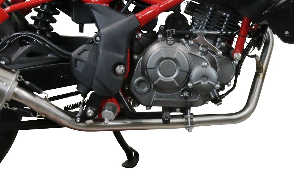 Esapament GPR compatibil cu Benelli Bn 125 2018 Sistem complet de evacuare legal omologat, inclusiv db killer și catalizator detașabil,M3 Inox 