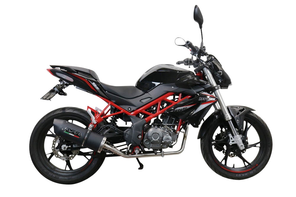 Esapament GPR compatibil cu Benelli Bn 125 2021 Sistem complet de evacuare legal omologat, inclusiv db killer și catalizator detașabil,Furore Evo4 Nero