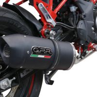 Esapament GPR compatibil cu Benelli Bn 125 2021 Sistem complet de evacuare legal omologat, inclusiv db killer și catalizator detașabil,Furore Evo4 Nero