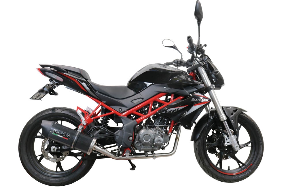 Esapament GPR compatibil cu Benelli Bn 125 2021 Sistem complet de evacuare legal omologat, inclusiv db killer și catalizator detașabil,Furore Evo4 Poppy
