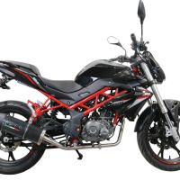 Esapament GPR compatibil cu Benelli Bn 125 2021 Sistem complet de evacuare legal omologat, inclusiv db killer și catalizator detașabil,Furore Evo4 Poppy