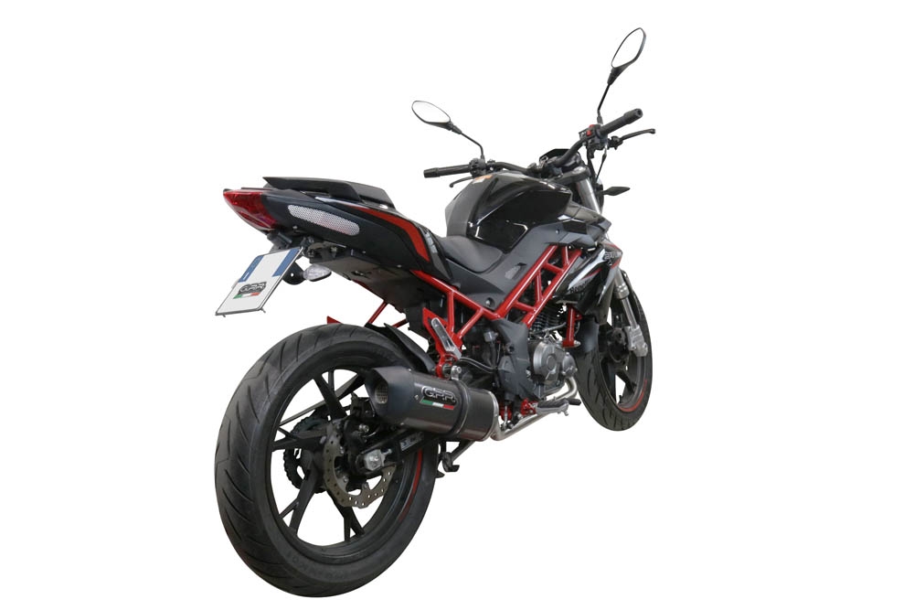 Esapament GPR compatibil cu Benelli Bn 125 2021 Sistem complet de evacuare legal omologat, inclusiv db killer și catalizator detașabil,Furore Evo4 Poppy
