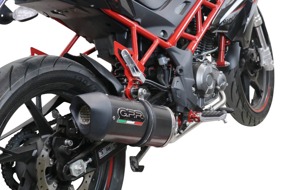 Esapament GPR compatibil cu Benelli Bn 125 2021 Sistem complet de evacuare legal omologat, inclusiv db killer și catalizator detașabil,Furore Evo4 Poppy