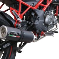 Esapament GPR compatibil cu Benelli Bn 125 2021 Sistem complet de evacuare legal omologat, inclusiv db killer și catalizator detașabil,M3 Black Titanium