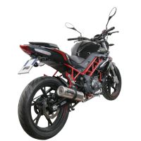 Esapament GPR compatibil cu Benelli Bn 125 2018 Sistem complet de evacuare legal omologat, inclusiv db killer și catalizator detașabil,M3 Inox 