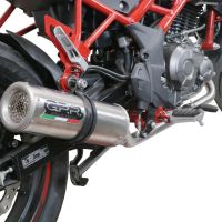 Esapament GPR compatibil cu Benelli Bn 125 2018 Sistem complet de evacuare legal omologat, inclusiv db killer și catalizator detașabil,M3 Inox 