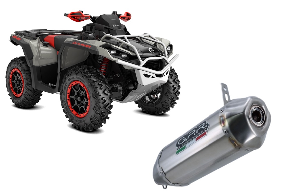 Esapament GPR compatibil cu Can Am Outlander 1000 MAX XMR XTP 2012 Evacuare slip-on omologata, inclusiv db killer detașabil și cot de legătură,PENTACROSS INOX