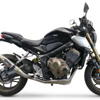 Exhaust compatible with Honda Cbr 650 R 2019-2020, Deeptone Inox, Homologated legal full system exhaust, including removable db killer and catalyst