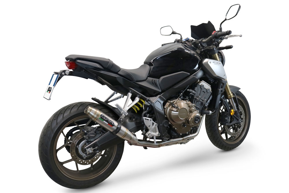 Exhaust compatible with Honda Cbr 650 R 2019-2020, Deeptone Inox, Homologated legal full system exhaust, including removable db killer and catalyst