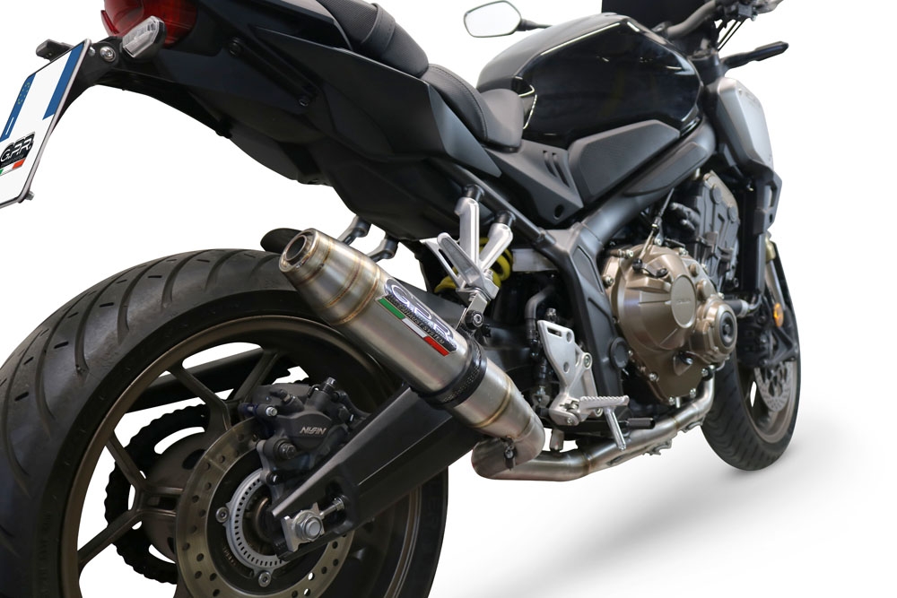 Exhaust compatible with Honda Cbr 650 R 2019-2020, Deeptone Inox, Homologated legal full system exhaust, including removable db killer and catalyst
