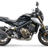 Esapament GPR compatibil cu Honda Cb 650 R 2021 Sistem complet de evacuare legal omologat, inclusiv db killer și catalizator detașabil,Furore Evo4 Nero